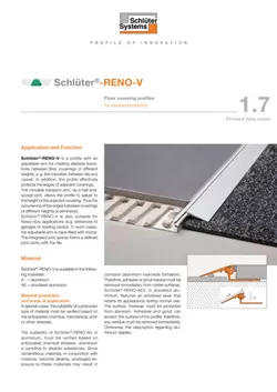 Schlüter-RENO-V | Product data sheet 1.7