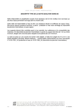 Schlüter-KERDI-DS – Descriptif type R5-DIV20-V4