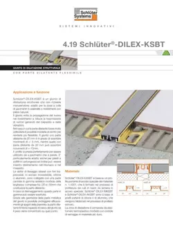 Schlüter-DILEX-KSBT | Scheda tecnica 4.19 Schlüter-DILEX-KSBT | Scheda tecnica 4.19