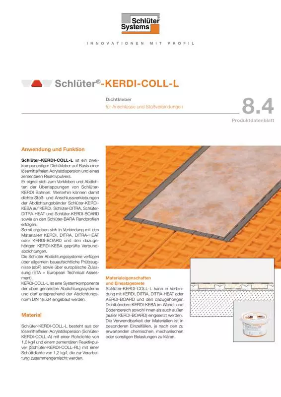 Schlüter-KERDI-COLL-L | Produktdatenblatt 8.4