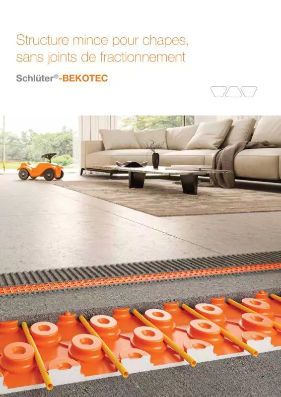 Schlüter-BEKOTEC - Structure mince pour chapes, sans joints de dilatation
