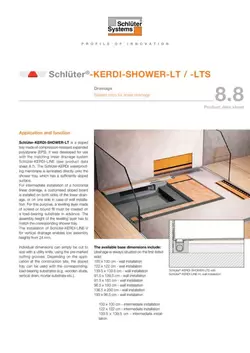 Schlüter-KERDI-SHOWER-LT /-LTS | Product data sheet 8.8