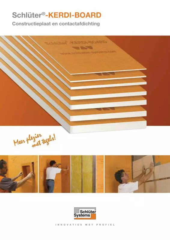 Schlüter-KERDI-BOARD - Constructieplaat en contactafdichting