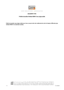 Schlüter-RENO-V – Descriptif type R5-DIV26-V1