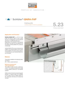 Schlüter-BARA-FAP | Product data sheet 5.23 Schlüter-BARA-FAP | Product data sheet 5.23