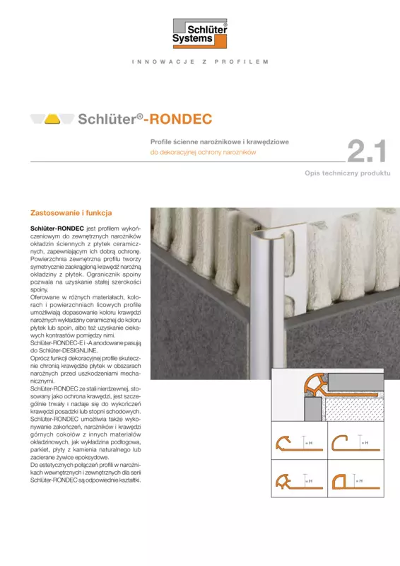 Schlüter-RONDEC | Opis techniczny produktu 2.1