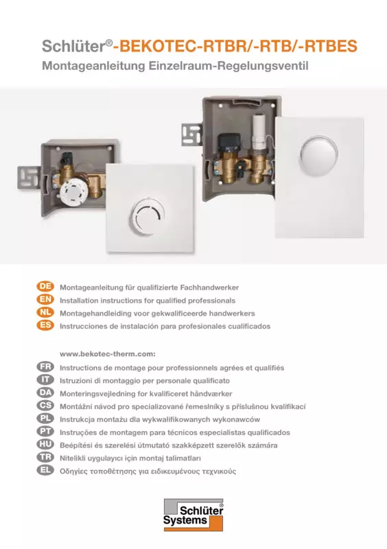Schlüter-BEKOTEC-RTBR /-RTB /-RTBES - Instruções de montagem