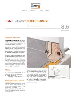Schlüter-KERDI-DRAIN-SP | Fiche produit 8.5