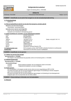 Schlüter-KERDI-FIX - Veiligheidsinformatieblad