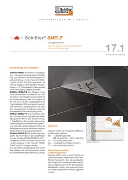 Schlüter-SHELF | Produktdatenblatt 17.1