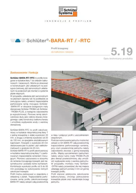 Schlüter-BARA-RT /-RTC | Opis techniczny produktu 5.19