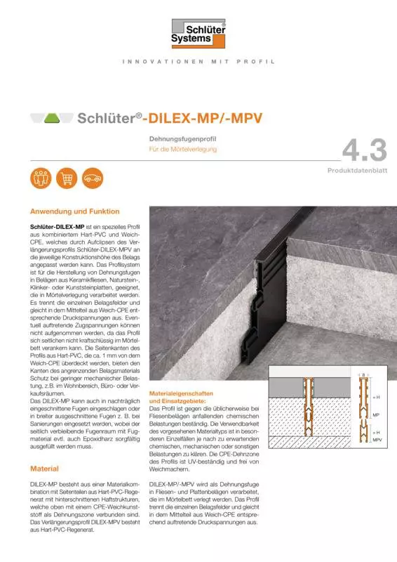 Schlüter-DILEX-MP | Produktdatenblatt 4.3