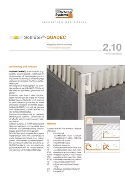 Schlüter-QUADEC | Produktdatablad 2.10