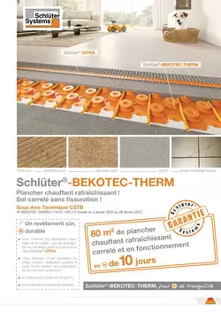 Schlüter-BEKOTEC-THERM - Plancher chauffant rafraîchissant, sol carrelé sans fissuration