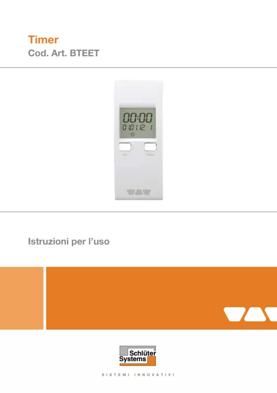 Schlüter-BEKOTEC-THERM-EET - Timer | Istruzioni per l'uso