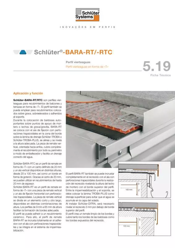 Schlüter-BARA-RT /-RTC | Ficha Técnica 5.19