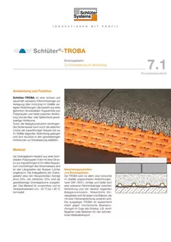 Schlüter-TROBA | Produktdatenblatt 7.1 Schlüter-TROBA | Produktdatenblatt 7.1