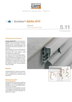 Schlüter-BARA-RTP | Produktdatenblatt 5.11