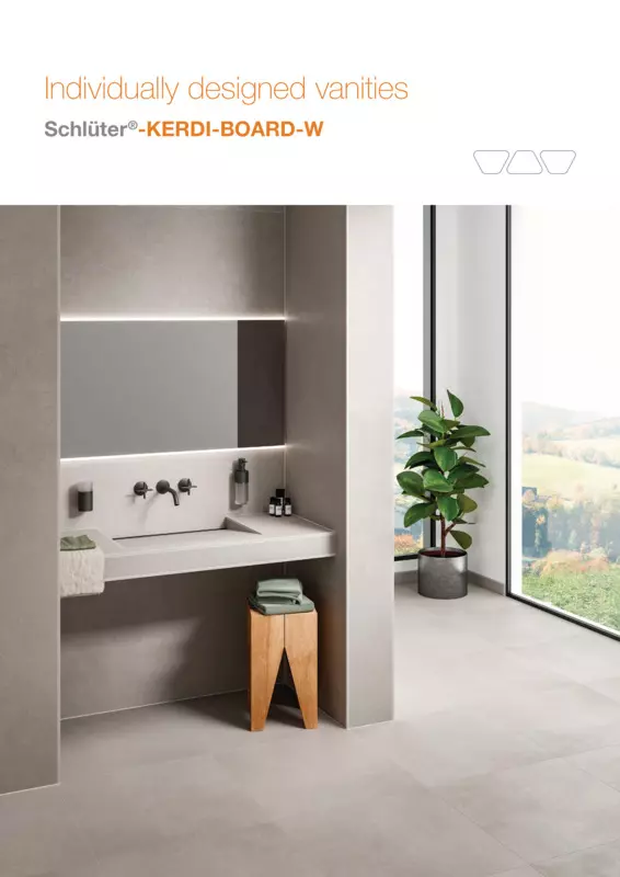 Schlüter-KERDI-BOARD-W - Individually designed vanities