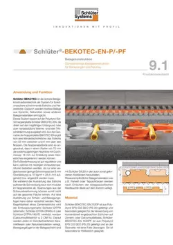 Schlüter-BEKOTEC-EN 2520 /-EN 1520 PF | Produktdatenblatt 9.1 Schlüter-BEKOTEC-EN 2520 /-EN 1520 PF | Produktdatenblatt 9.1