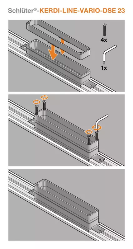 Schlüter-KERDI-LINE-VARIO-DSE 23 - Montagehandleiding