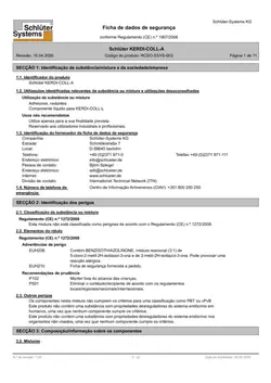 Schlüter-KERDI-COLL-A - Ficha de dados de segurança