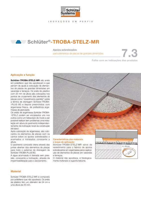 Schlüter-TROBA-STELZ-MR | Ficha de dados do produto 7.3