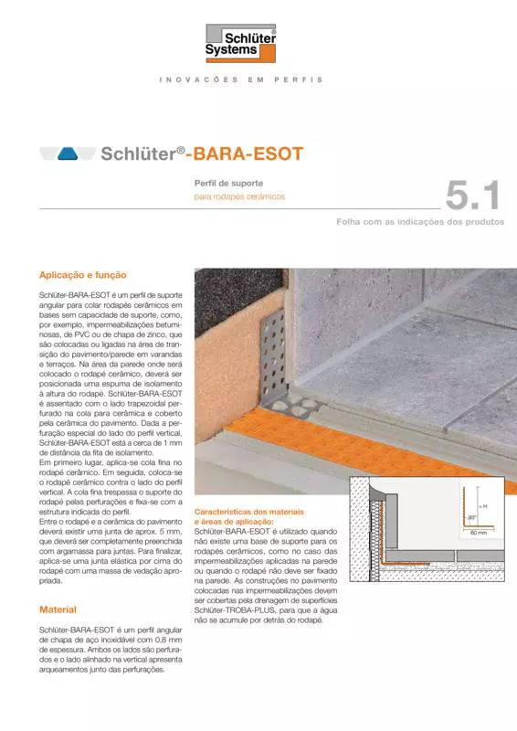 Schlüter-BARA-ESOT | Ficha de dados do produto 5.1