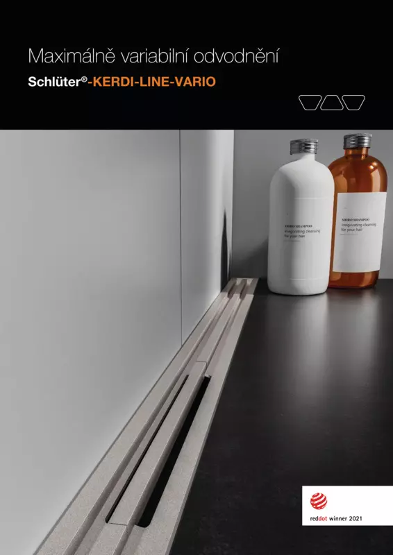 Schlüter-KERDI-LINE-VARIO – Maximálně variabilní odvodnění