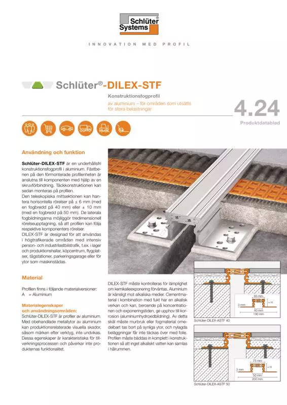 Schlüter-DILEX-STF | Produktdatablad 4.24