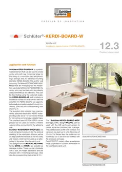 Schlüter-KERDI-BOARD-W | Product data sheet 12.3