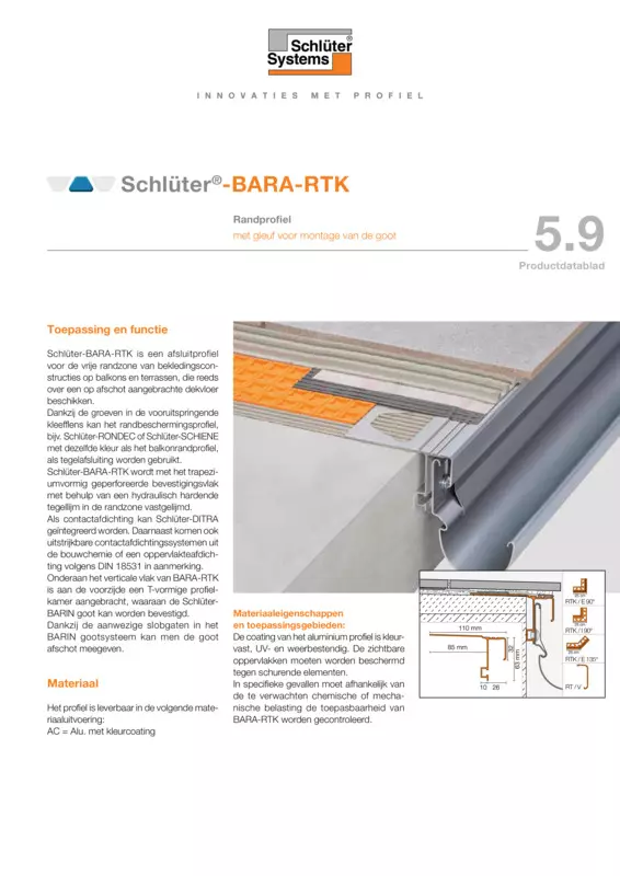 Schlüter-BARA-RTK | Productdatablad 5.9