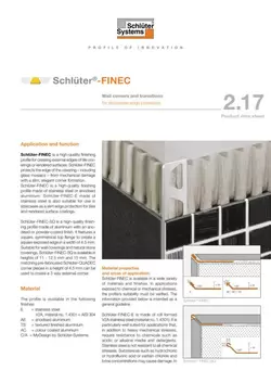 Schlüter-FINEC | Product data sheet 2.17