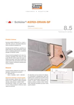 Schlüter-KERDI-DRAIN-SP | Technický list výrobku 8.5