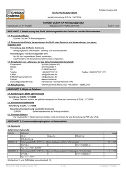Schlüter-CLEAN-CP - Sicherheitsdatenblatt Schlüter-CLEAN-CP - Sicherheitsdatenblatt