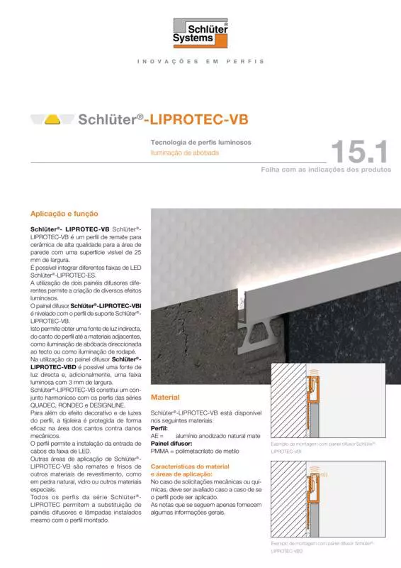 Schlüter-LIPROTEC-VB | Ficha de dados do produto 15.1