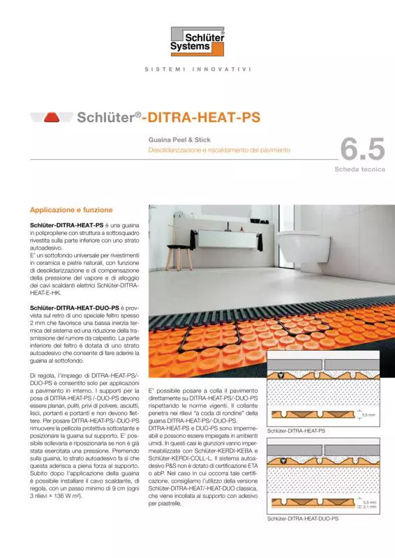 Schlüter-DITRA-HEAT-PS | Scheda tecnica 6.5