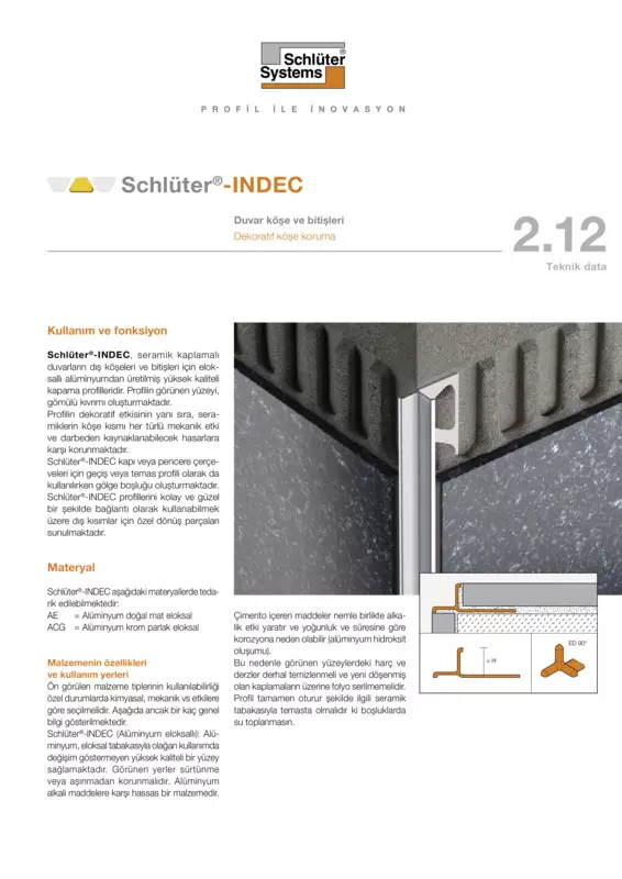 Schlüter-INDEC | Teknik data 2.12