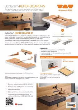 Schlüter-KERDI-BOARD-W - Feuillet Plan vasque à carreler préfabriqué