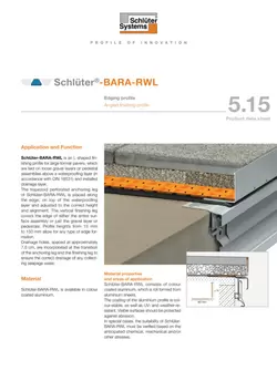 Schlüter-BARA-RWL | Product data sheet 5.15