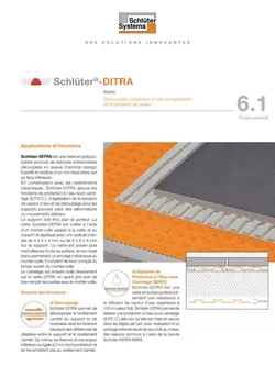 Schlüter-DITRA | Fiche produit 6.1