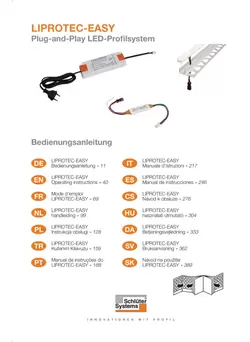 Schlüter-LIPROTEC-EASY - Plug-and-play LED-profilsystem | Betjeningsvejledning