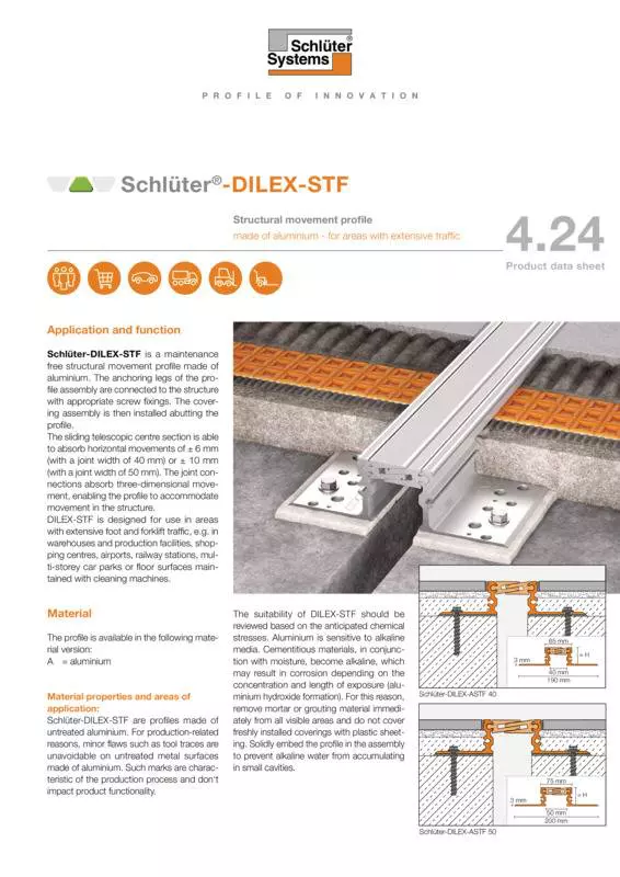 Schlüter-DILEX-STF | Product data sheet 4.24
