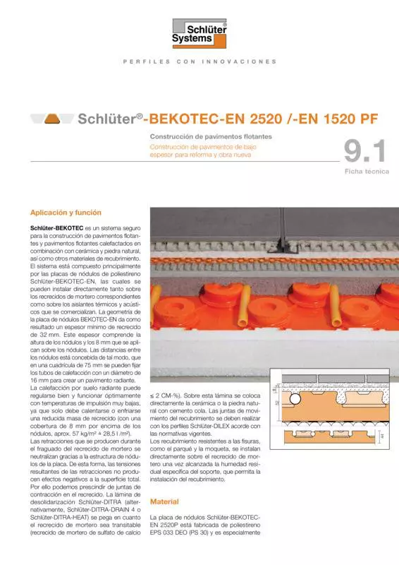 Schlüter-BEKOTEC-EN 2520 /-EN 1520 PF | Ficha Técnica 9.1