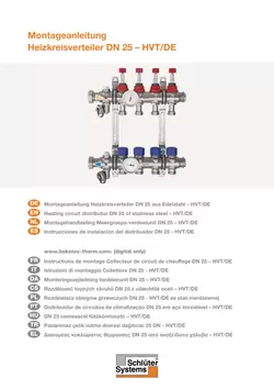 Schlüter-Systems - Fordelerunit DN 25 - HVT/DE | Monteringsvejledning