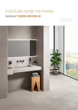 Schlüter-KERDI-BOARD-W - Individuelle design-håndvaske