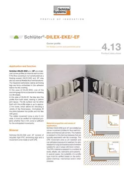 Schlüter-DILEX-EKE /-EF | Product data sheet 4.13