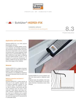 Schlüter-KERDI-FIX | Product data sheet 8.3