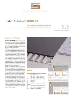 Schlüter-SCHIENE | Opis techniczny produktu 1.1