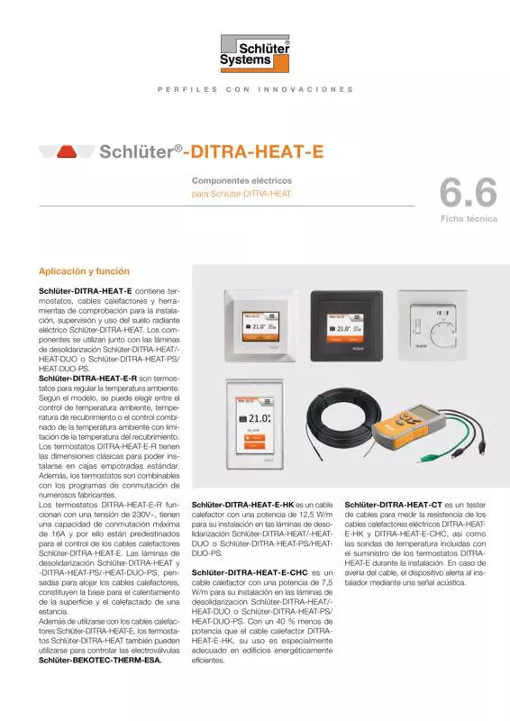 Schlüter-DITRA-HEAT-E | Ficha Técnica 6.6